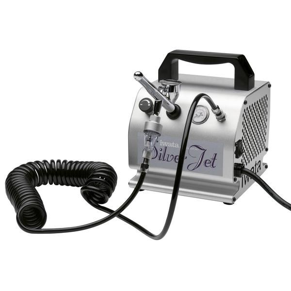 IWATA AIR BRUSH COMPRESSOR SILVER JET + FILTER