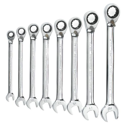 GEARWRENCH 8PC 12PT MET REV COMB RAT WRENCH SET