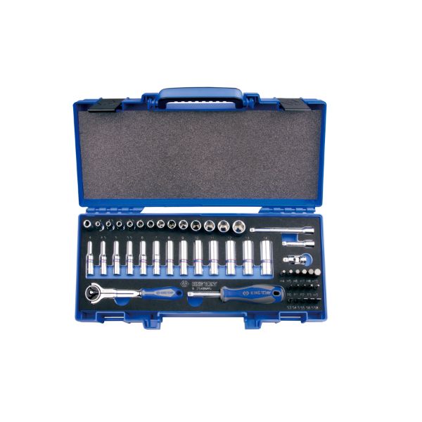 KING TONY 48PC. 1/4INDR. SOCKET SET METRIC FOR TROLLEY EVA FOAM