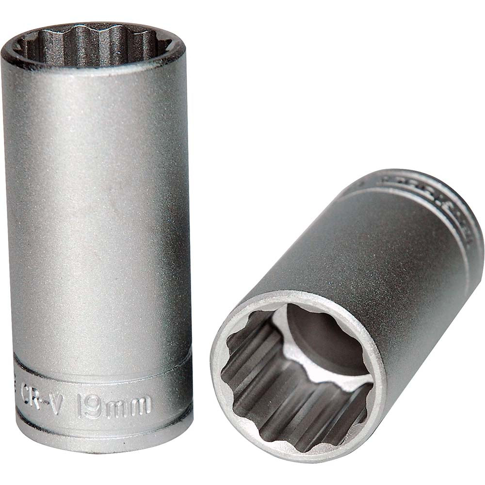 Teng 3/8in Dr. Deep Socket 19mm 12pt