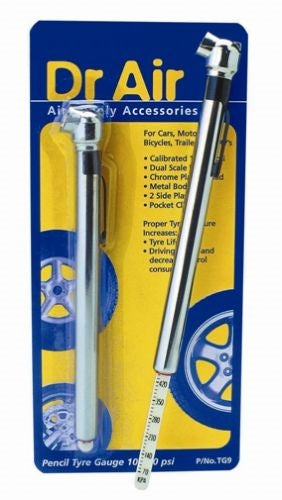 DR AIR PENCIL TYRE GAUGE 100LB