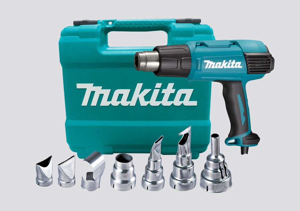 MAKITA 2000W HEAT GUN KIT W/ ACCESSORIES AND CASE