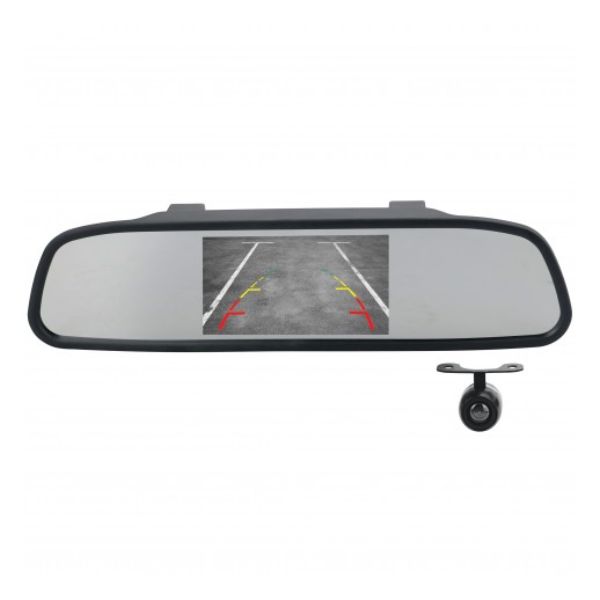 4.3IN MIRROR MOUNT DISPLAY REVERSE CAMERA KIT