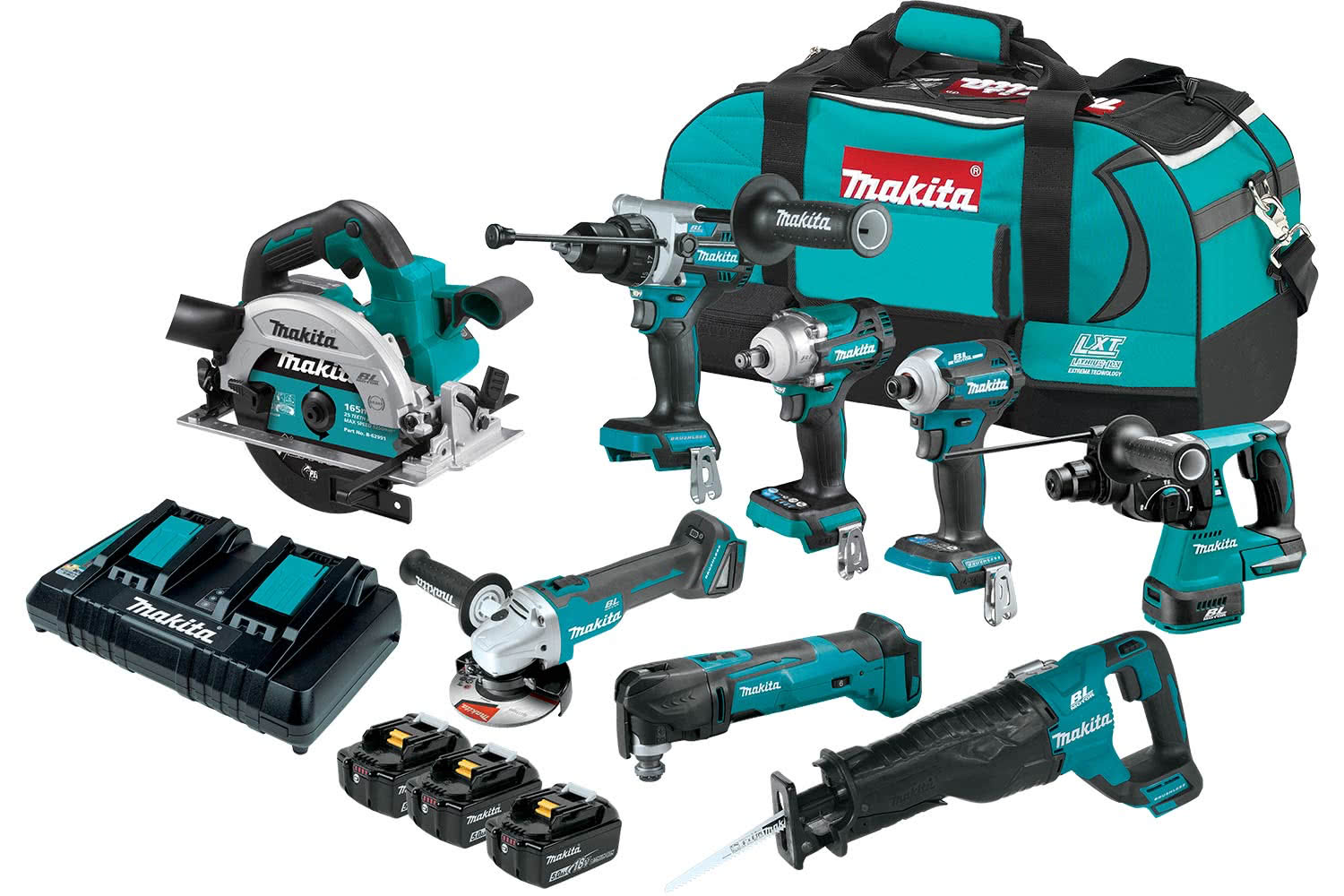 Makita 18V LXT Brushless 8-Piece Combo Kit