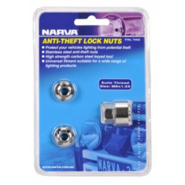 ANTI THEFT LOCK NUTS M8 x 1.25 PK2