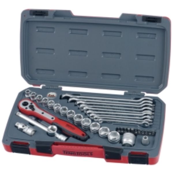 Teng 39pc 3/8in Dr. Metric Reg. Socket & Spanner Set