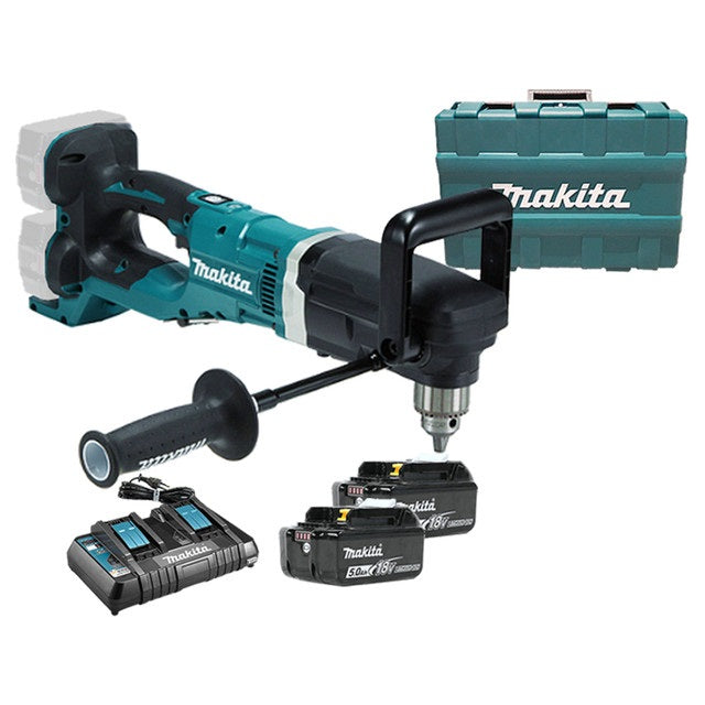 Makita Matika 18Vx2 LXT BL ANGLE DRILL 5Ah with Charger and 2 batteries