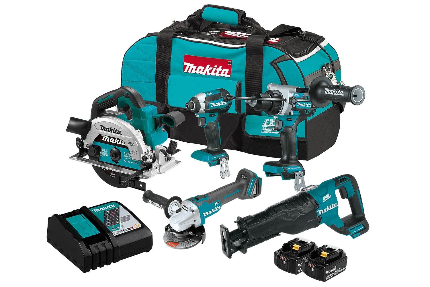 Makita 18V LXT Brushless 5-Piece Combo Kit