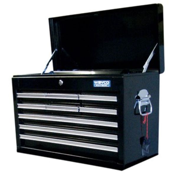 Wayco Tool Chest 9 Drawer Black , 660W x 310D x 435H, Ball Bearing Slides