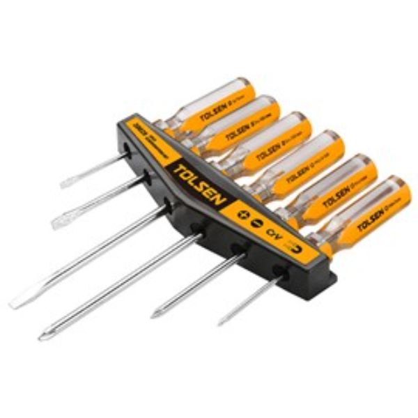 TOLSEN 6 PCE SCREWDRIVER SET PHILLIPS & SLOTTED