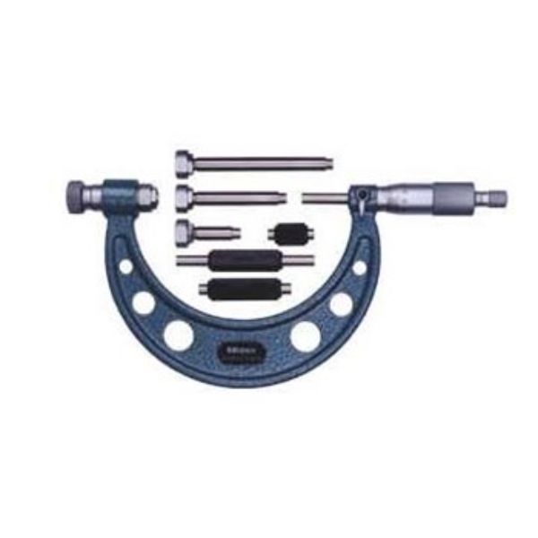 Mitutoyo Outside Micrometer Set 0-4IN x .001IN Interchangeable Anvils