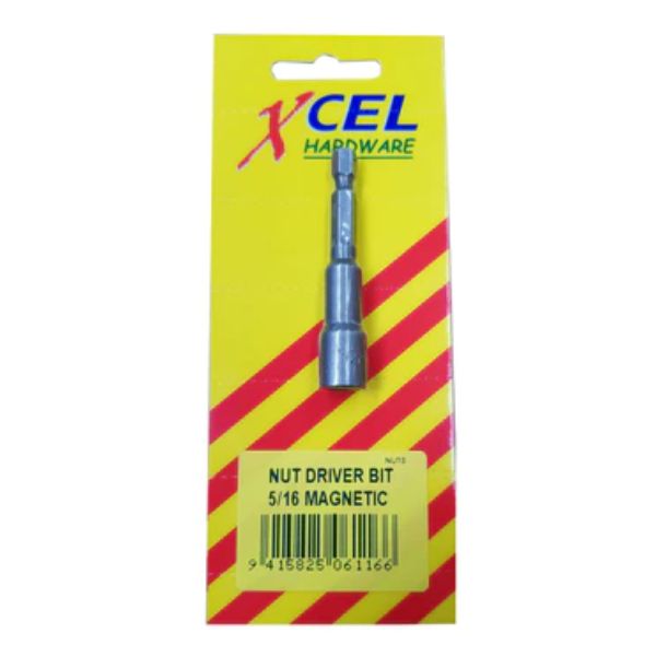 Nut Driver Bit Xcel 5/16 Carded Magnetic Inmagneticin