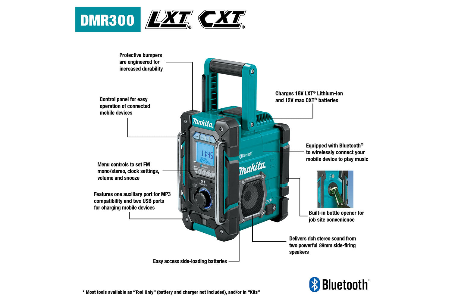 Makita 18V LXT CHARGER RADIO Teal