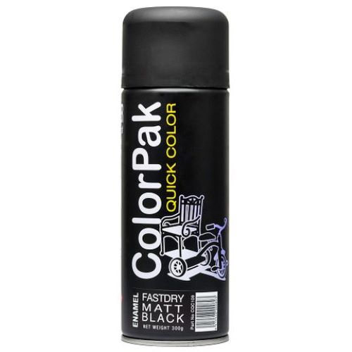 COLORPAK QUICK COLOR AEROSOL SPRAYPAINT MATT BLACK