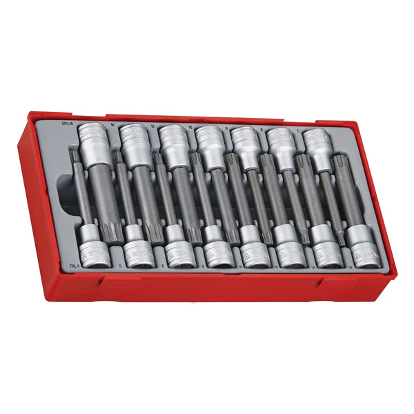 Teng 15pc 1/2in Dr. RIL/SPL Bits Skt Set - TC-Tray