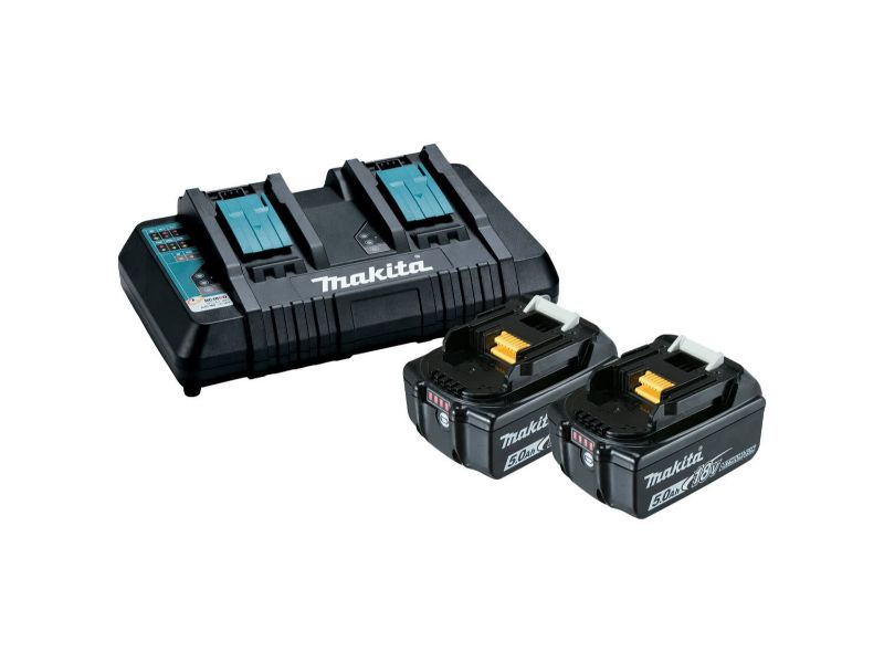 Makita POWER PACK 5AH BATTERY X2 AND CHARGER