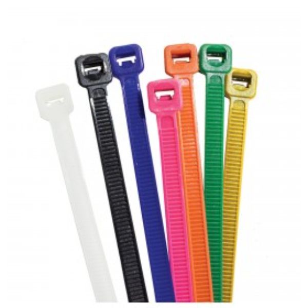 300MM X 4.8MM MIXED COLOUR CABLE TIES