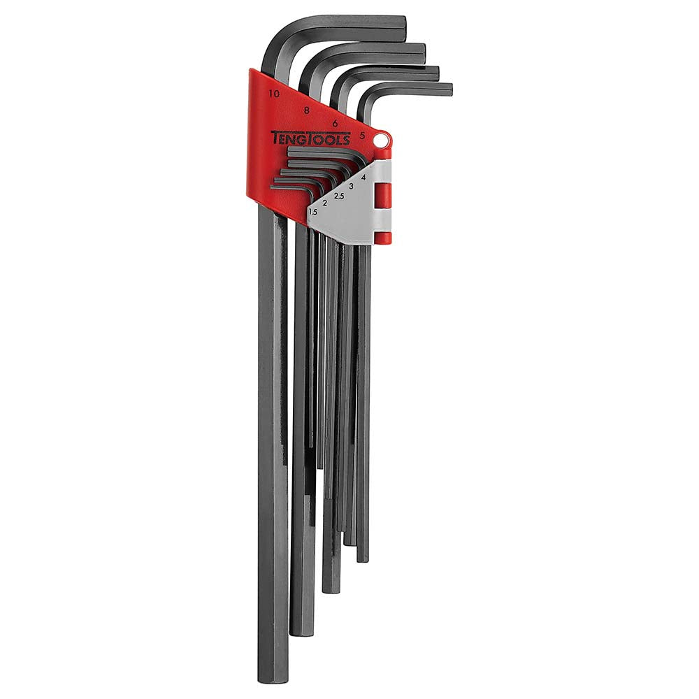 Teng 9pc Extra Long Metric Hex Key Set - 1.5-10.0mm