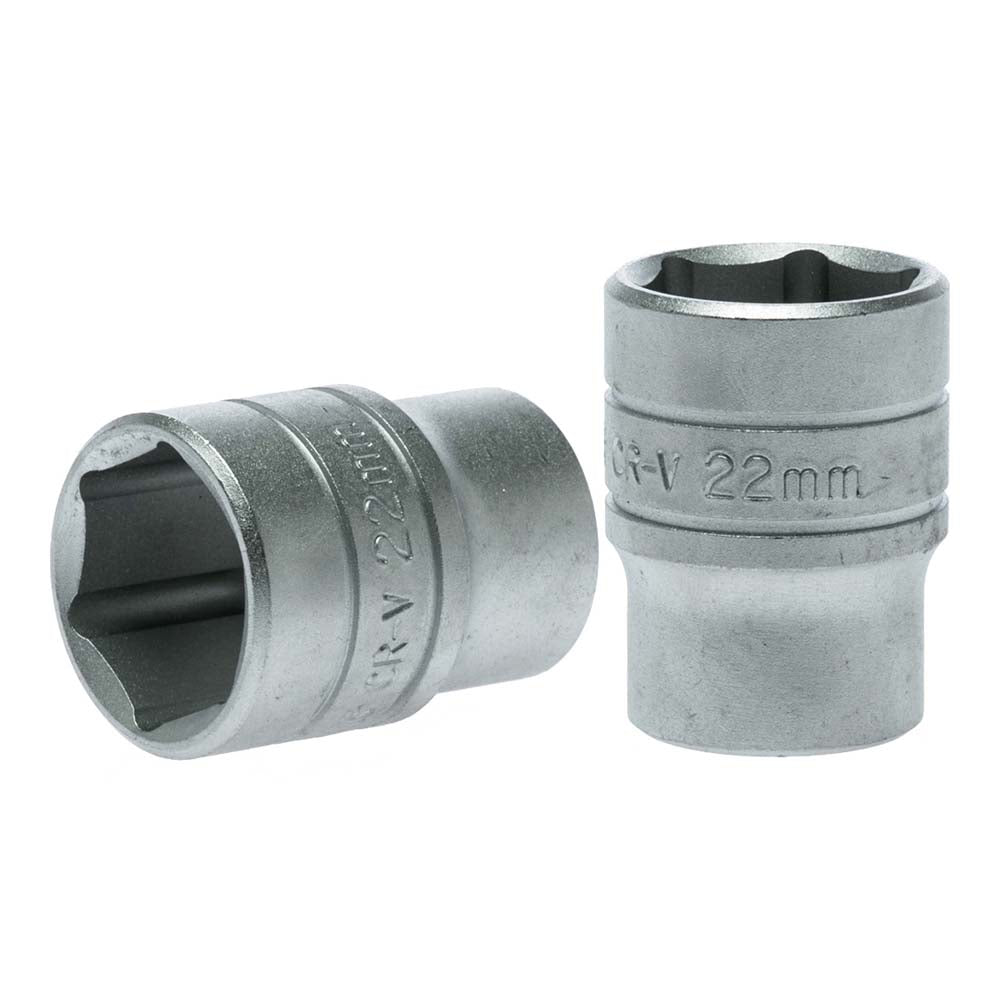 Teng 1/2in Dr. Socket 22mm 6Pnt