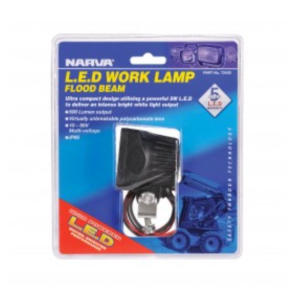 NARVA W/LAMP LED 9-80V FLOOD BEAM 500LM