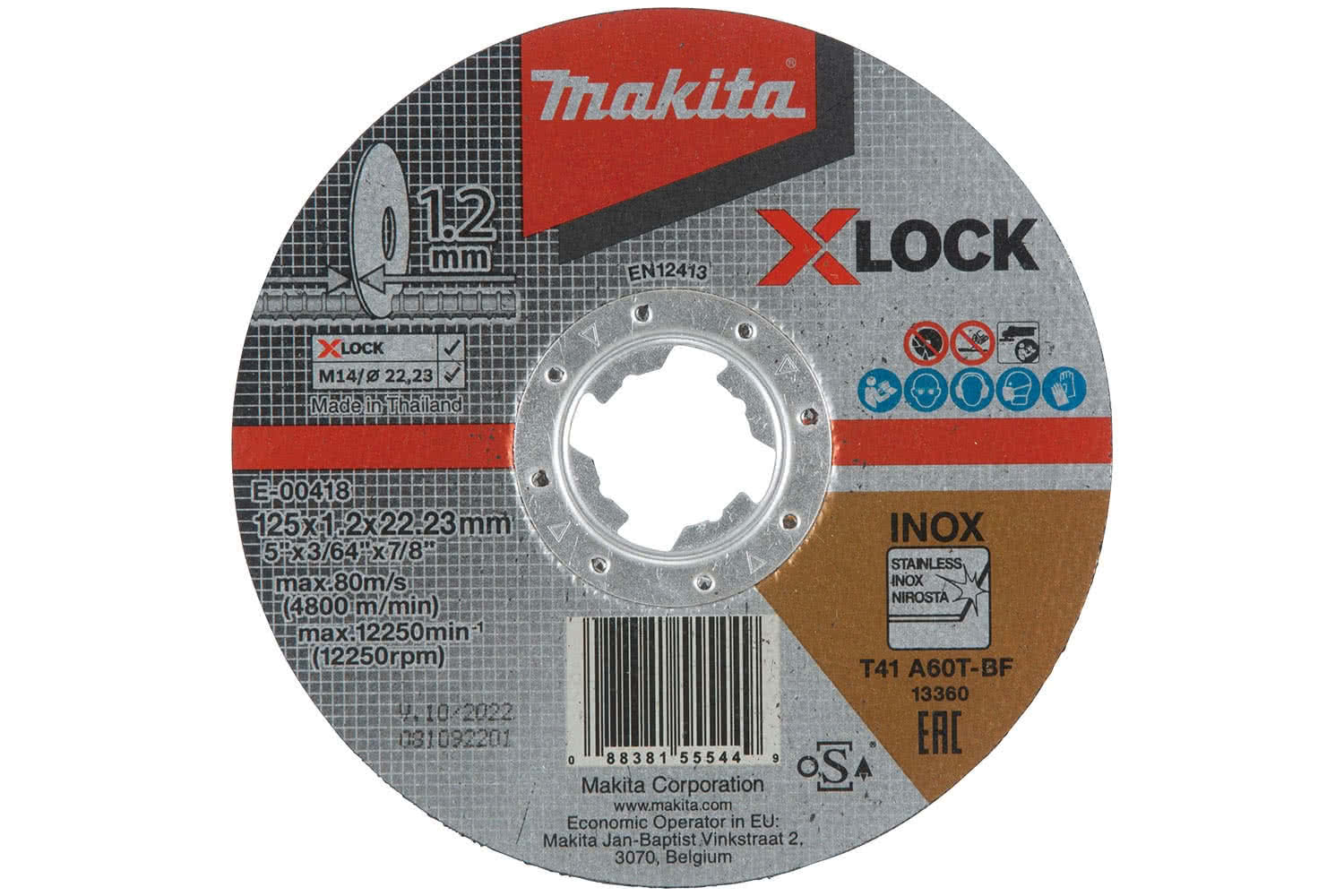 Makita CUT-OFF DISC XLOCK 125x1.2