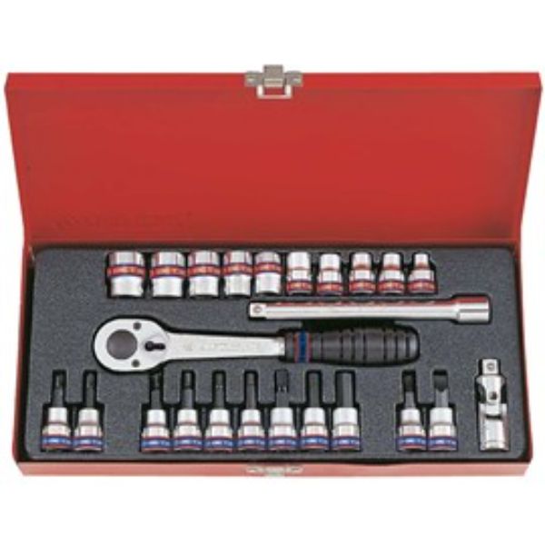 KING TONY 3/8DR 24PC socket SET 1/4-3/4