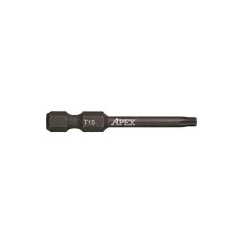 APEX IND 2 INCH TORX PWR DRV T15 2PK