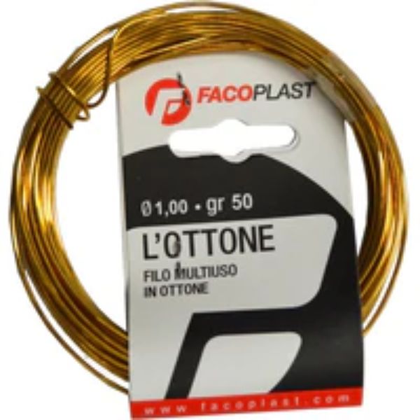 Wire Binding Brass 1.0mm 50G Coil Faco Plast