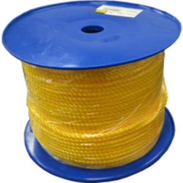 Rope - Yellow Polypropylene 183M Reel 6mm Xcel