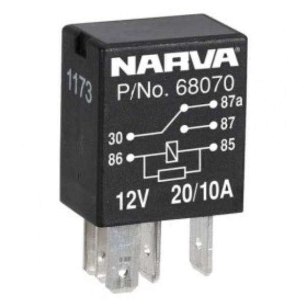 NARVA RELAY 12V 5 PIN 20/10AMP