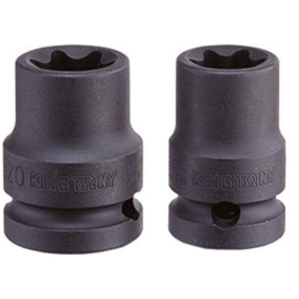 KING TONY 1/2 DR IMPACT STAR SOCKET E20 HANG SELL DISPLAY