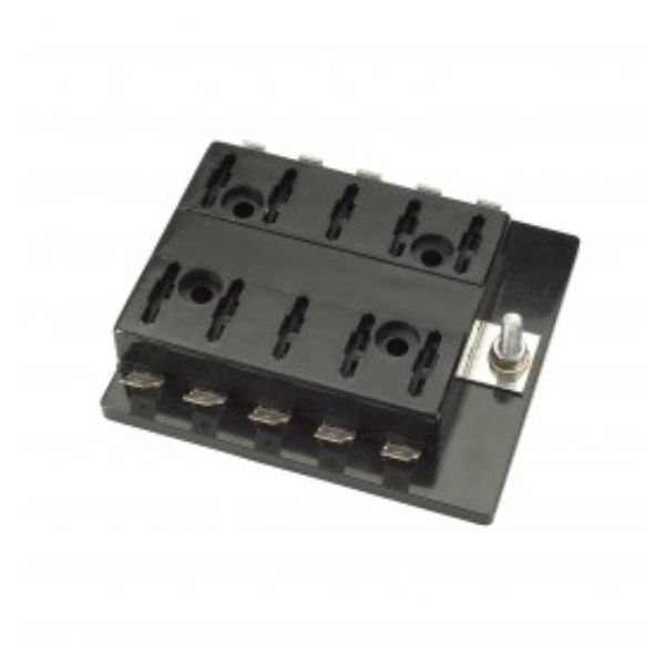 NARVA FUSE HOLDER 10WAY C/BREAK BLK