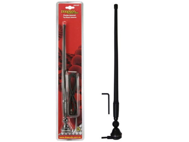 AERIAL UNIVERSAL 360MM AM/FM BLACK FLEXABLE WHIP