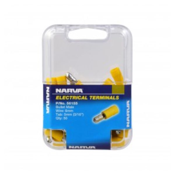 NARVA TERMINAL MALE BULLET YELLOW 50