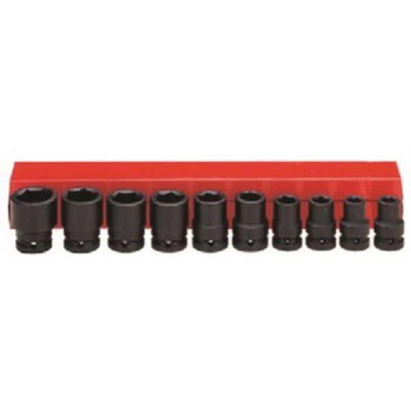 AmPro 1 2in Dr Impact Socket Set 6pt - 9pc