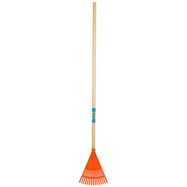 Kids Leaf Rake Truper Plastic Head Ash Handle