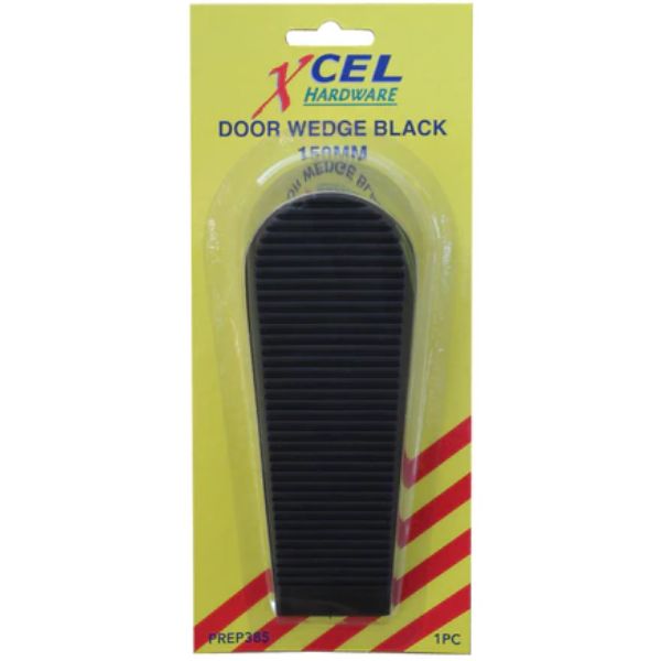 Door Wedge - Black 152mm X48mm Carded Xcel