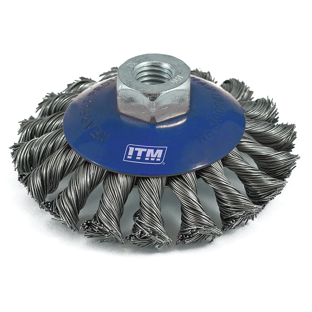 ITM Twist Knot Bevel Brush Steel 125mm