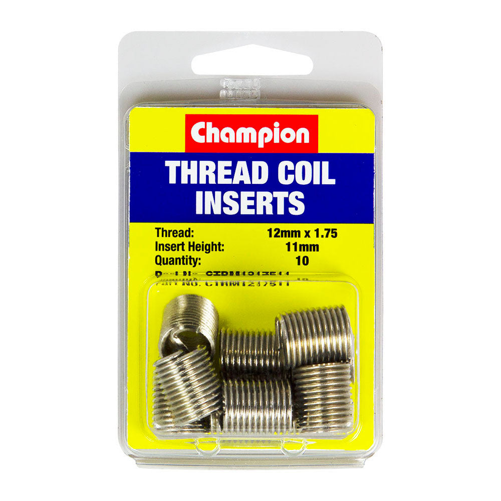 Champion M12 X 1.75 X 11mm Thread insert Refills -10Pk