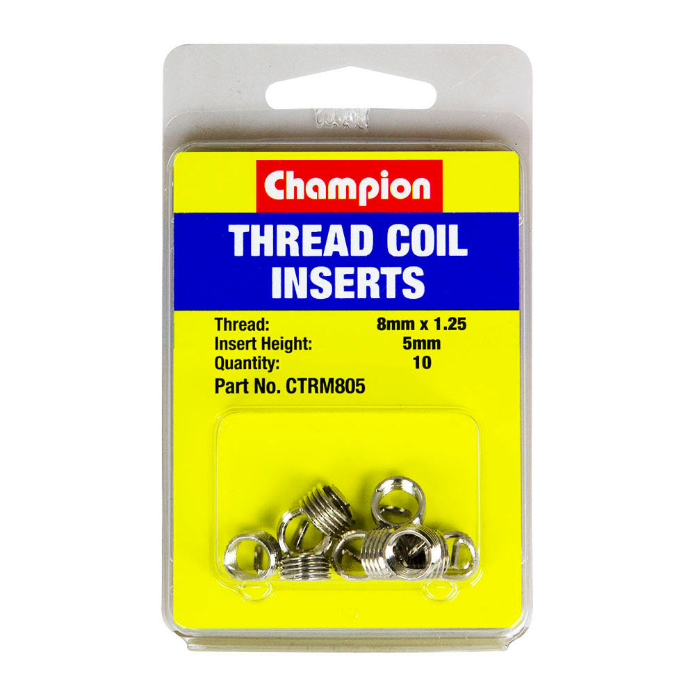 Champion M8 X 1.25 X 5mm Thread insert Refills -10Pk