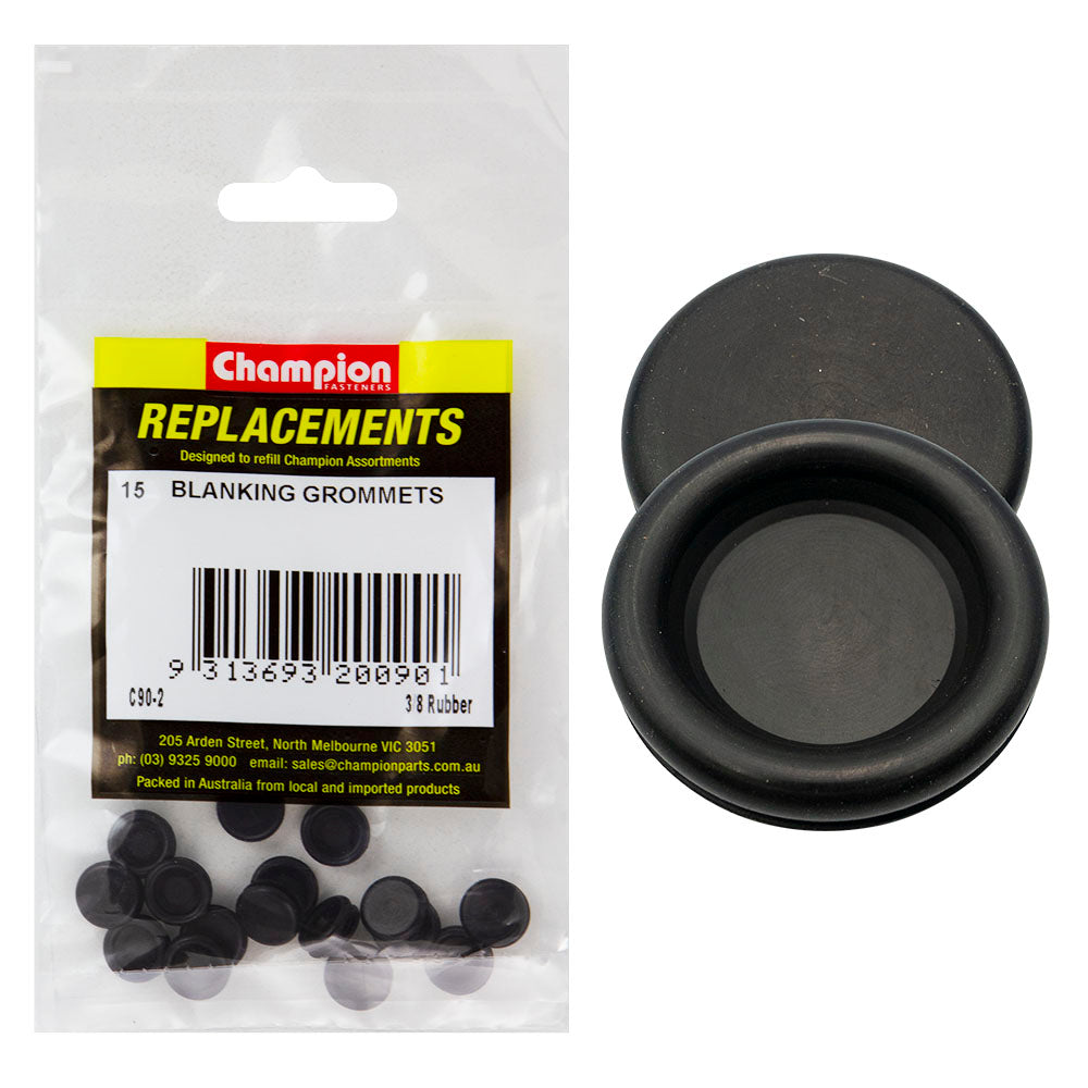 Champion 10mm Rubber Blanking Grommets -15Pk