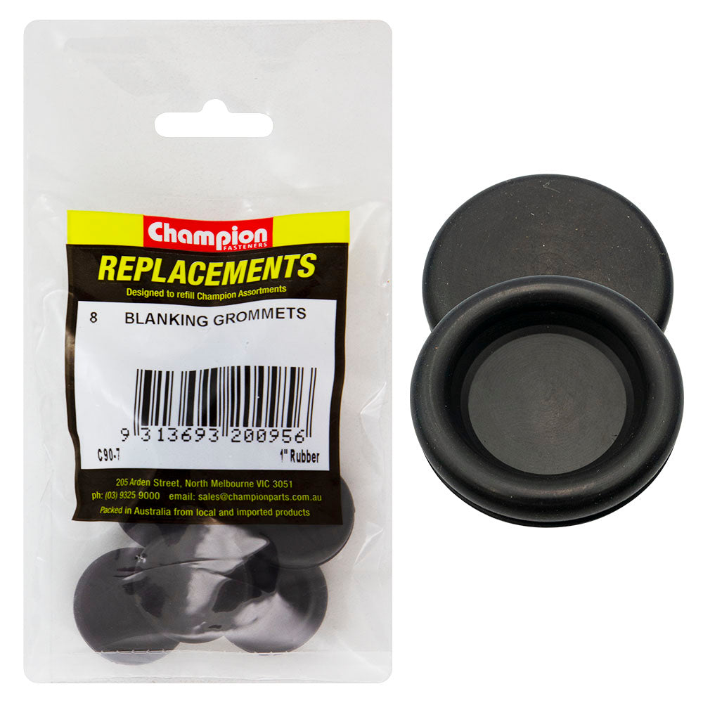 Champion 25mm Rubber Blanking Grommets -8Pk