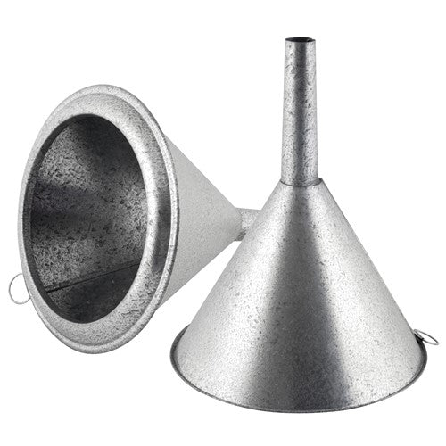 Barclay Funnel industrial Galvanised with Gauze Strainer - Straight 200mm