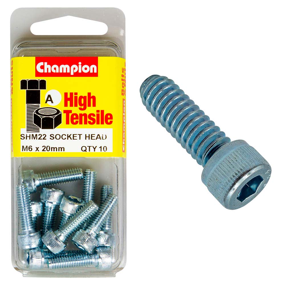 Champion Socket HD Set Screw M6 x 20 (A) - GR12.9 10 pack